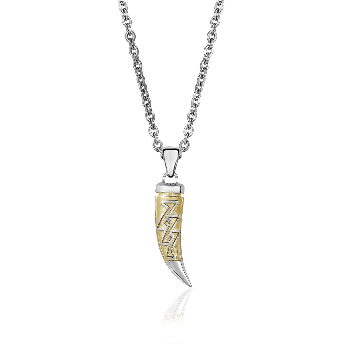 CHAINE AVEC PENDENTIF FANG DE LOUP ARZ STEEL