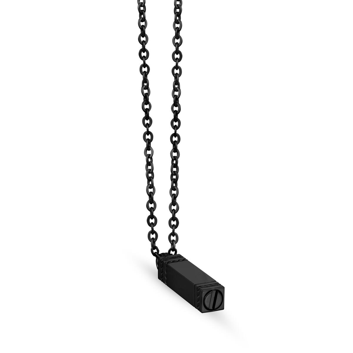 CHAINE AVEC PENDENTIF RECTANGLE POUR CENDRE ARZ STEEL